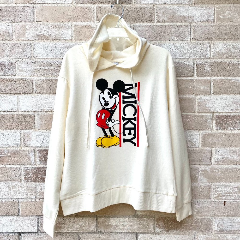 NWOT Disney Mickey Hoodie Sweatshirt, Juniors Yellow Size XL